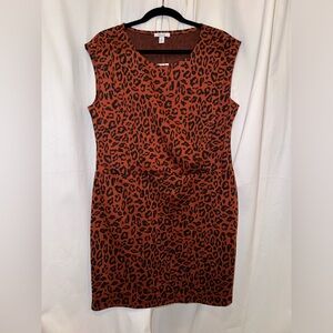 NWT Nine West Animal Print Dress XL